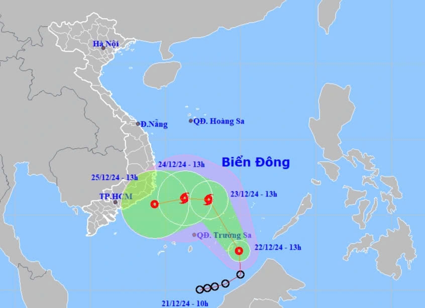 Storm Pabuk forms over Spratly Islands, heads toward southern coast of Vietnam